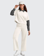 Pantalones deportivos tobilleros de pernera ancha con cintura elástica Smoofit