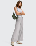 Strowen Lightweight Ankle Splits Wide Leg Ankle Pants