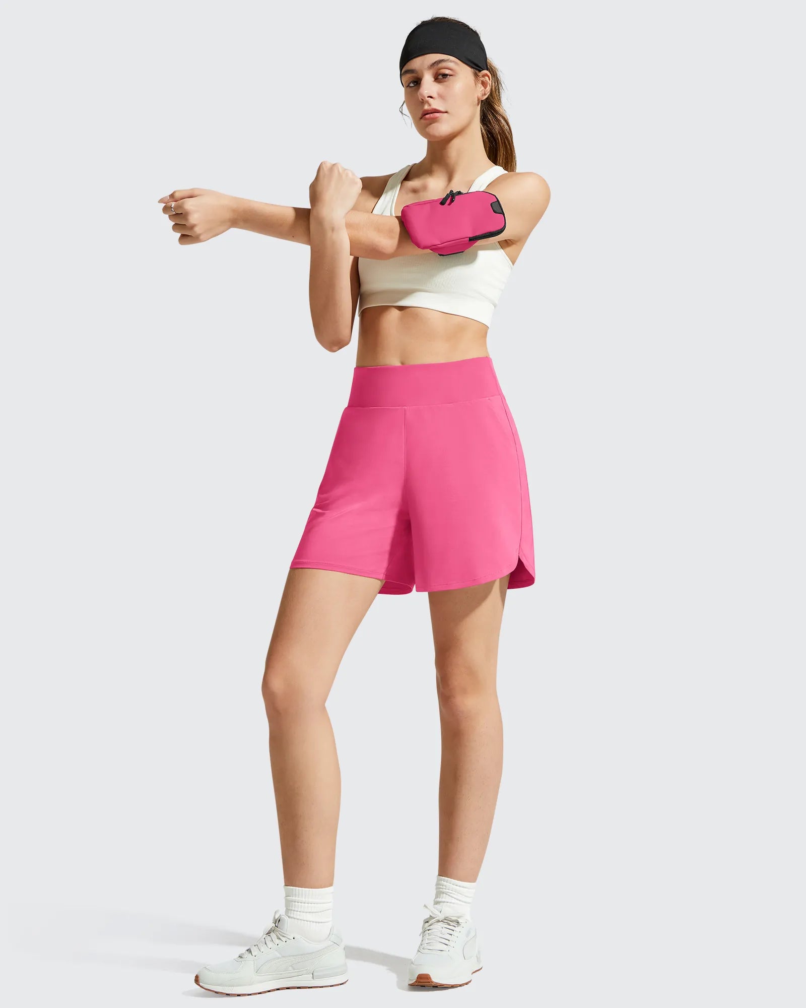 Chillwhisp Built-in Brief Liner High Waist Athletic Shorts