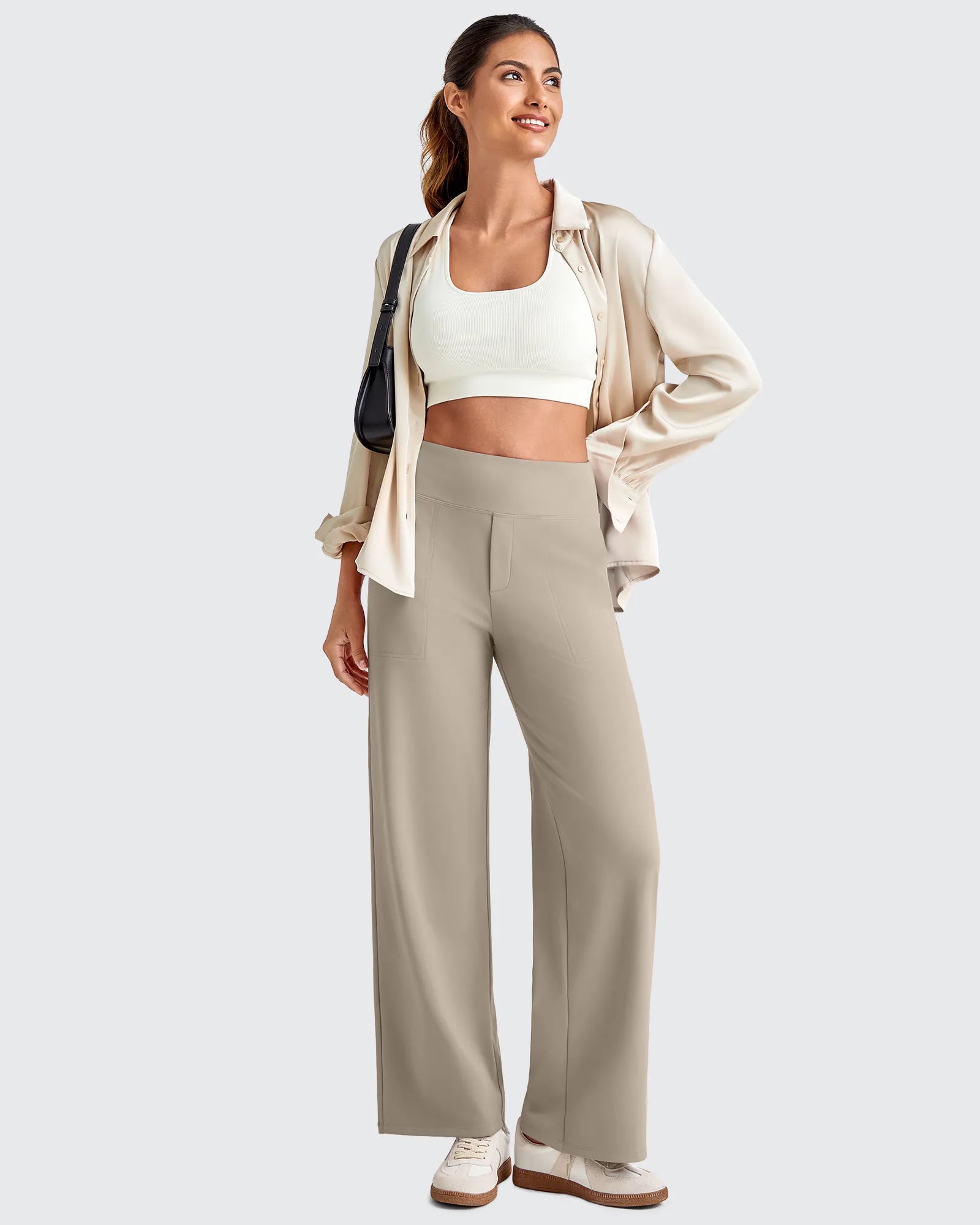 EverGoing High Waist Stretch Dressy Cropped Pants Regular - G4Free