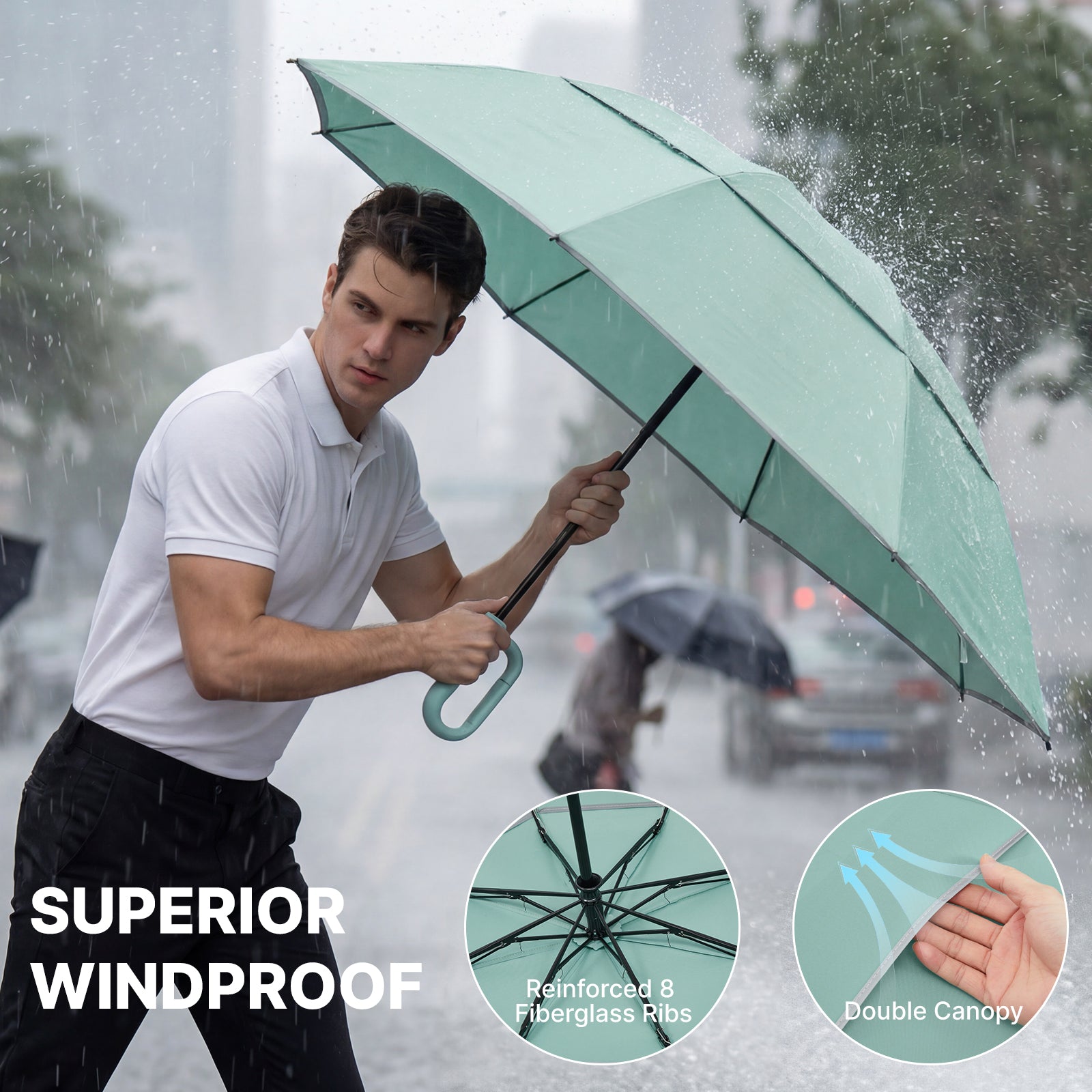 G4Free 46" Inverted Umbrella – Carabiner Handle