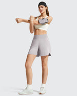 Chillwhisp Built-in Brief Liner High Waist Athletic Shorts