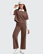 Pantalones deportivos tobilleros de pernera ancha con cintura elástica Smoofit