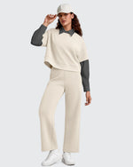 Pantalones deportivos tobilleros de pernera ancha con cintura elástica Smoofit