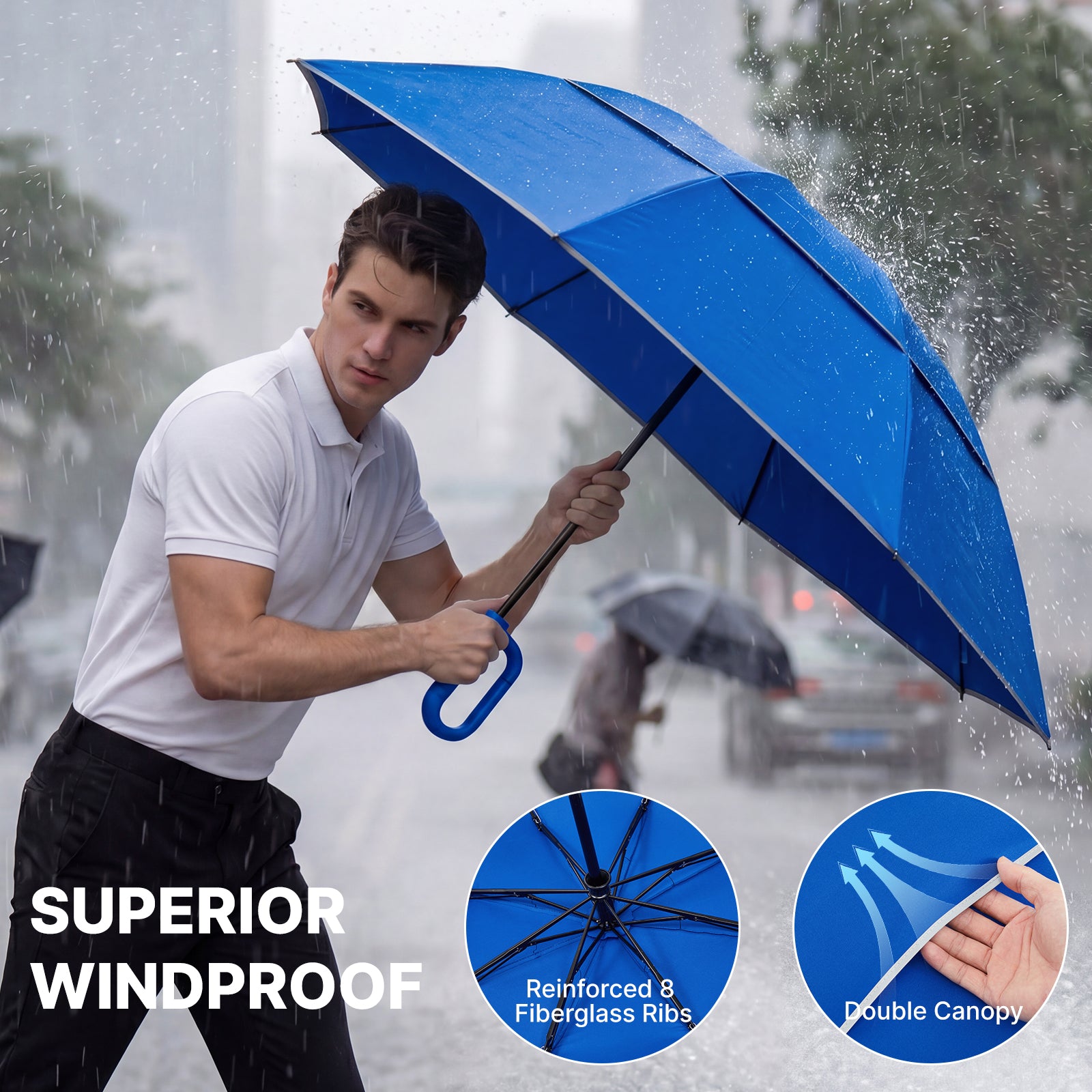 G4Free 46" Inverted Umbrella – Carabiner Handle