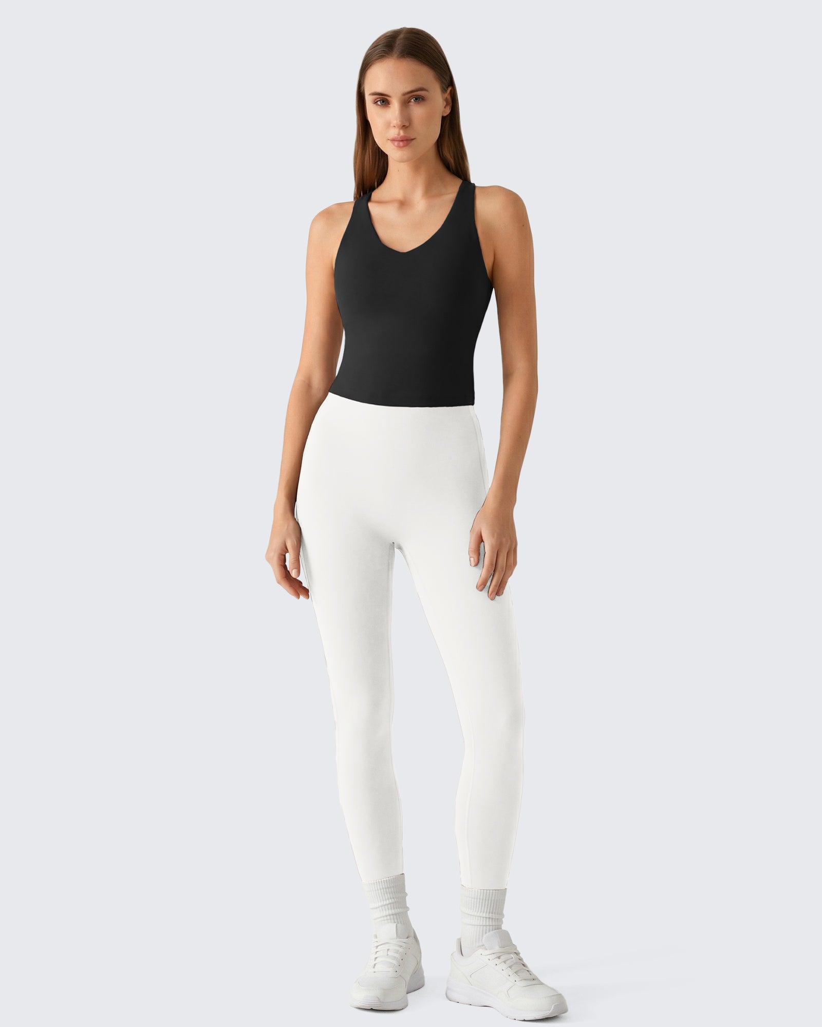 G4Free BareFeel Racerback Tank Top with Removable Padded Bra