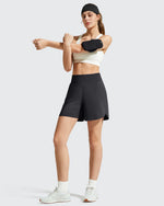 Chillwhisp Built-in Brief Liner High Waist Athletic Shorts