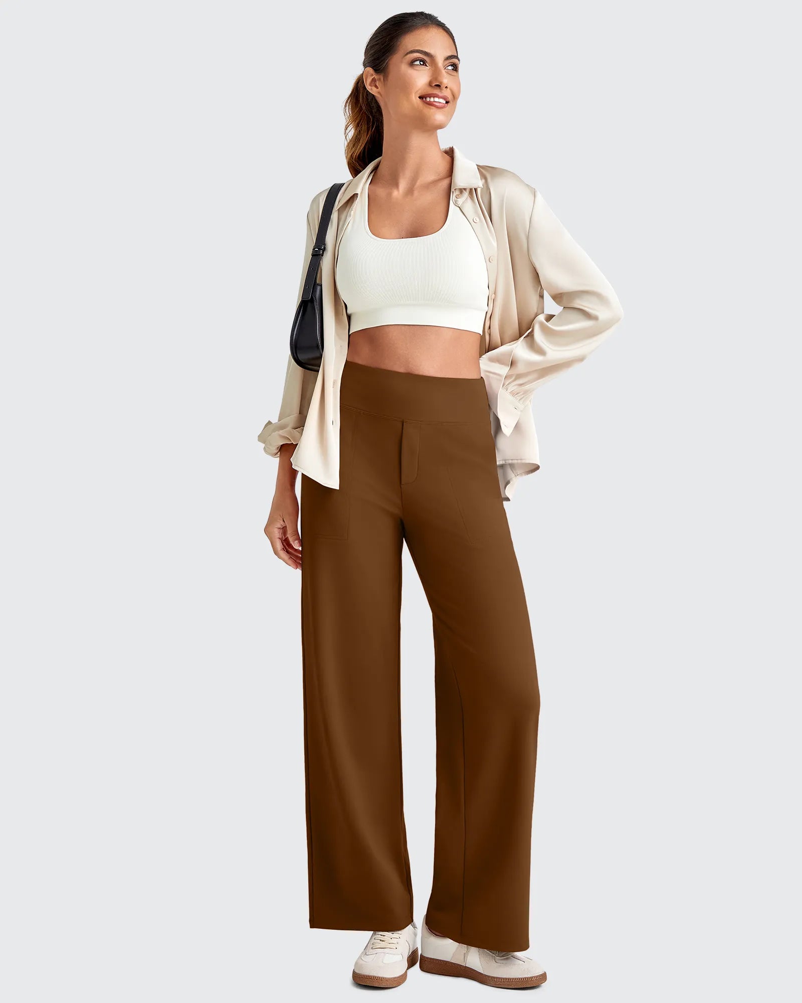 EverGoing High Waist Stretch Dressy Cropped Pants Regular - G4Free