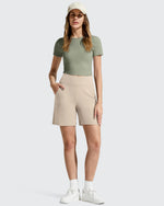 EverGoing Cross Waist Pockets Athletic Shorts 6''