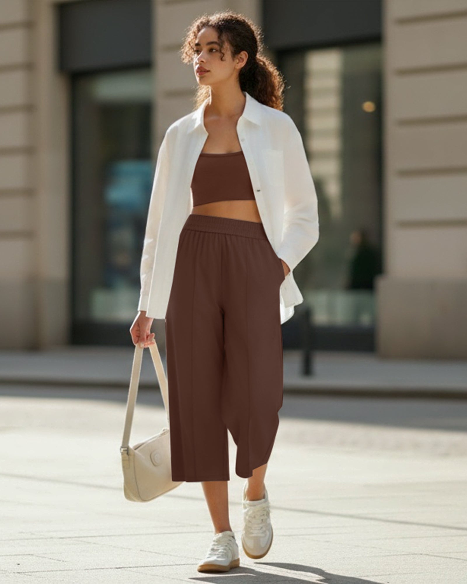 G4Free Chillwhisp Lightweight Wide Leg Capris