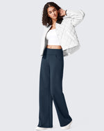 EverGoing Fleece Lined High-Waist Wide Leg Thermal Trousers - G4Free