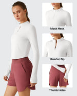 Lightbreeze UPF 50+ Sun Thumbholes Quater Zip Shirts