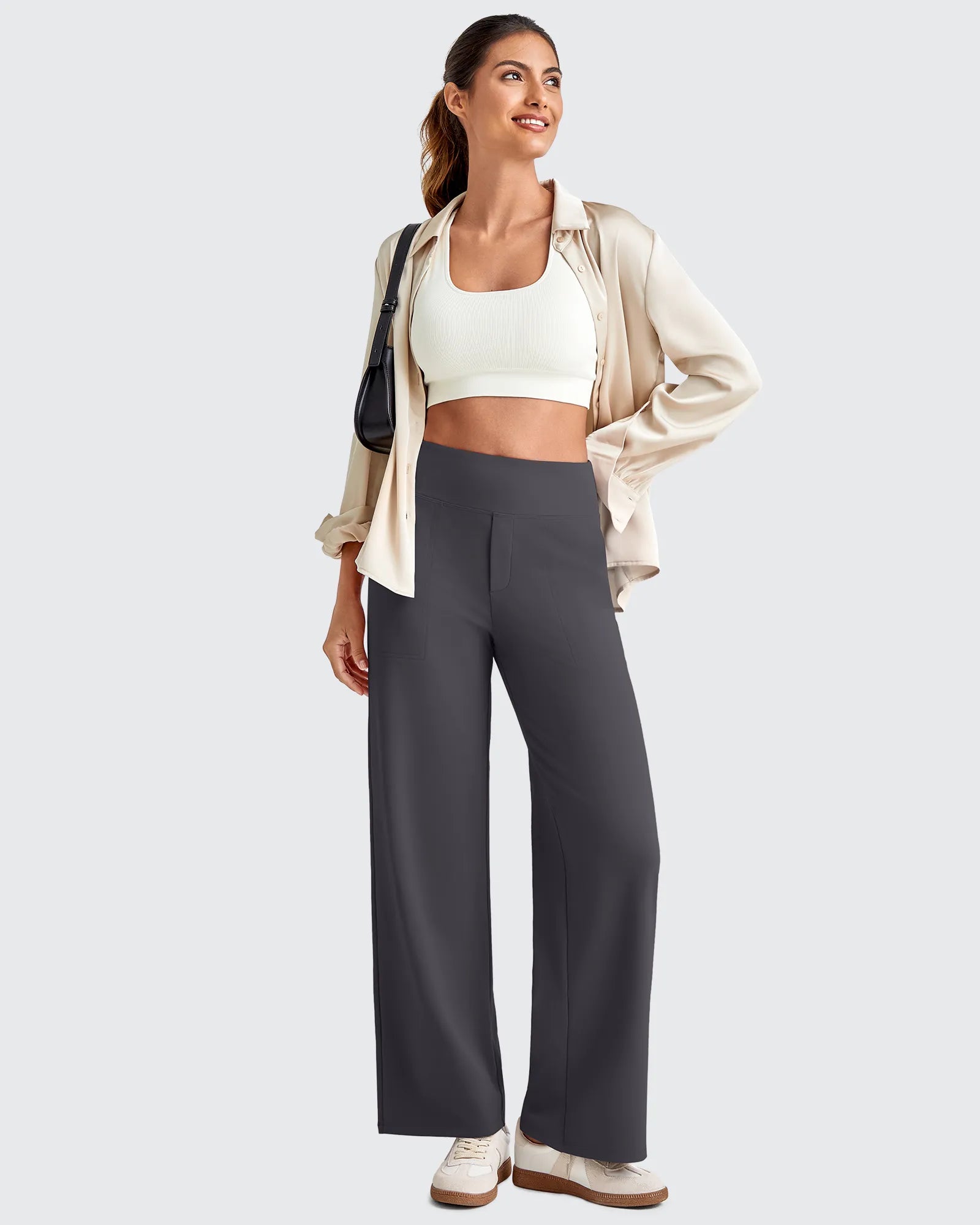 EverGoing High Waist Stretch Dressy Cropped Pants Regular - G4Free