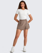 2 in 1 Elastic Waist Tennis Skorts - G4Free