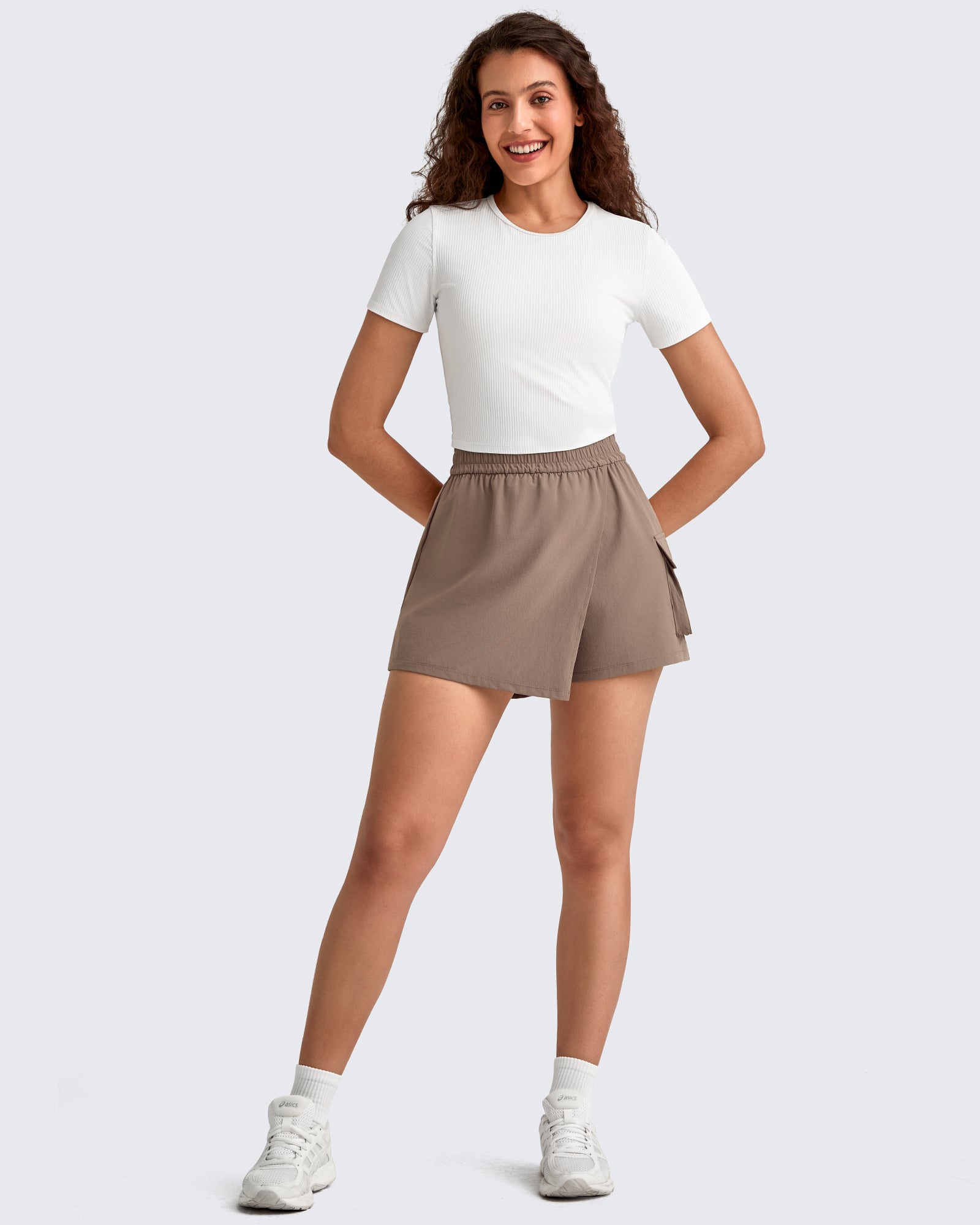 2 in 1 Elastic Waist Tennis Skorts - G4Free