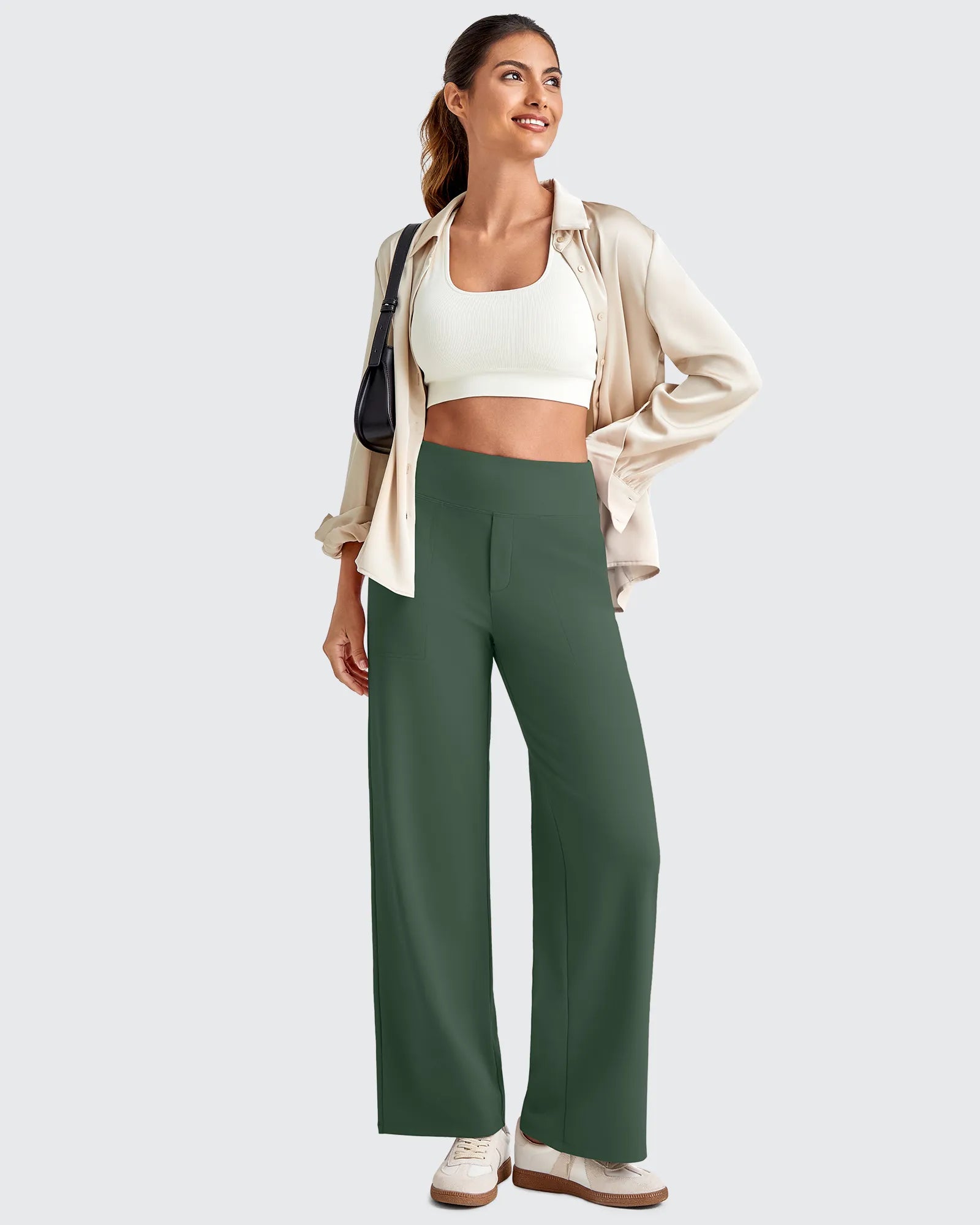 EverGoing High Waist Stretch Dressy Cropped Pants Regular - G4Free