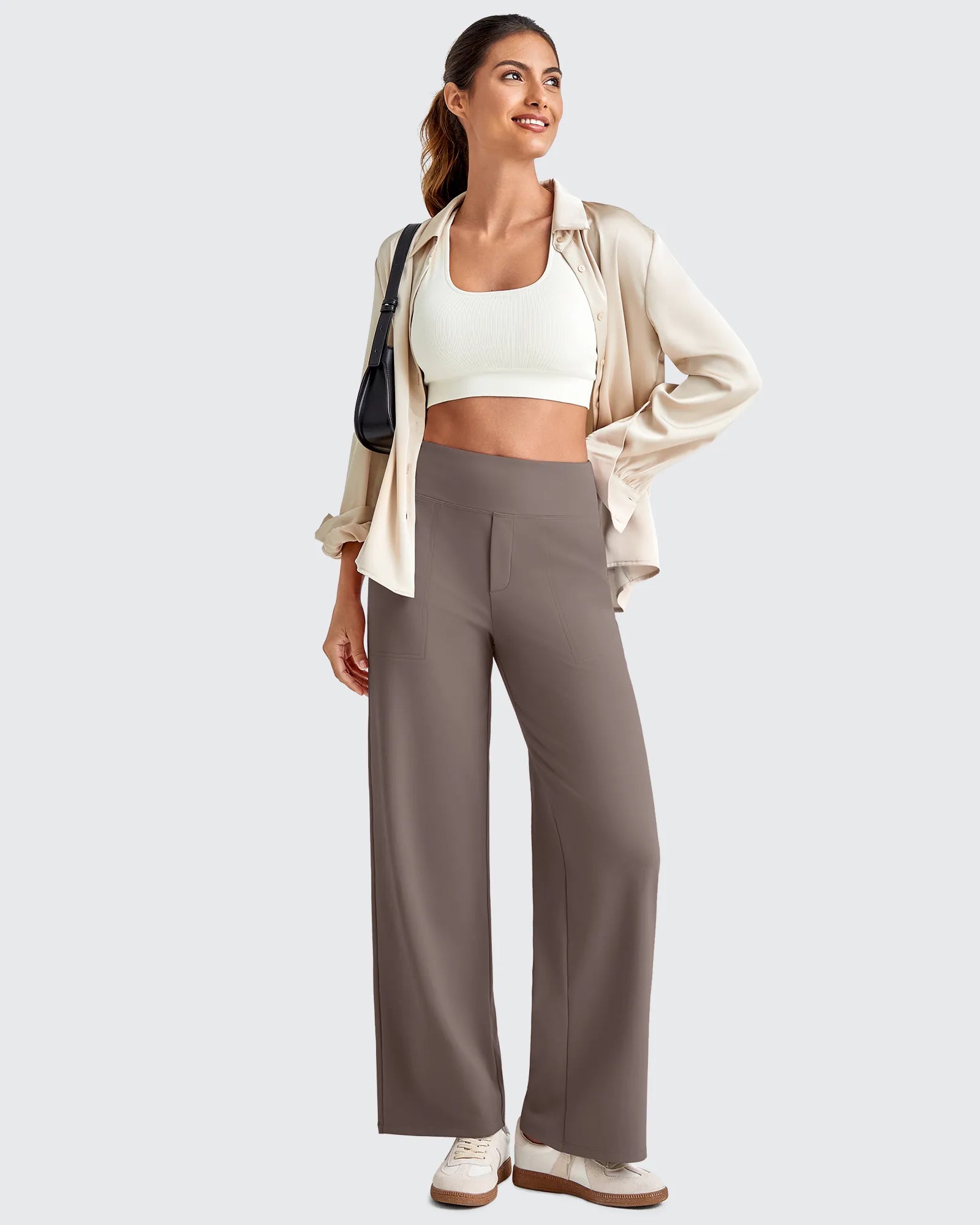 EverGoing High Waist Stretch Dressy Cropped Pants Regular - G4Free