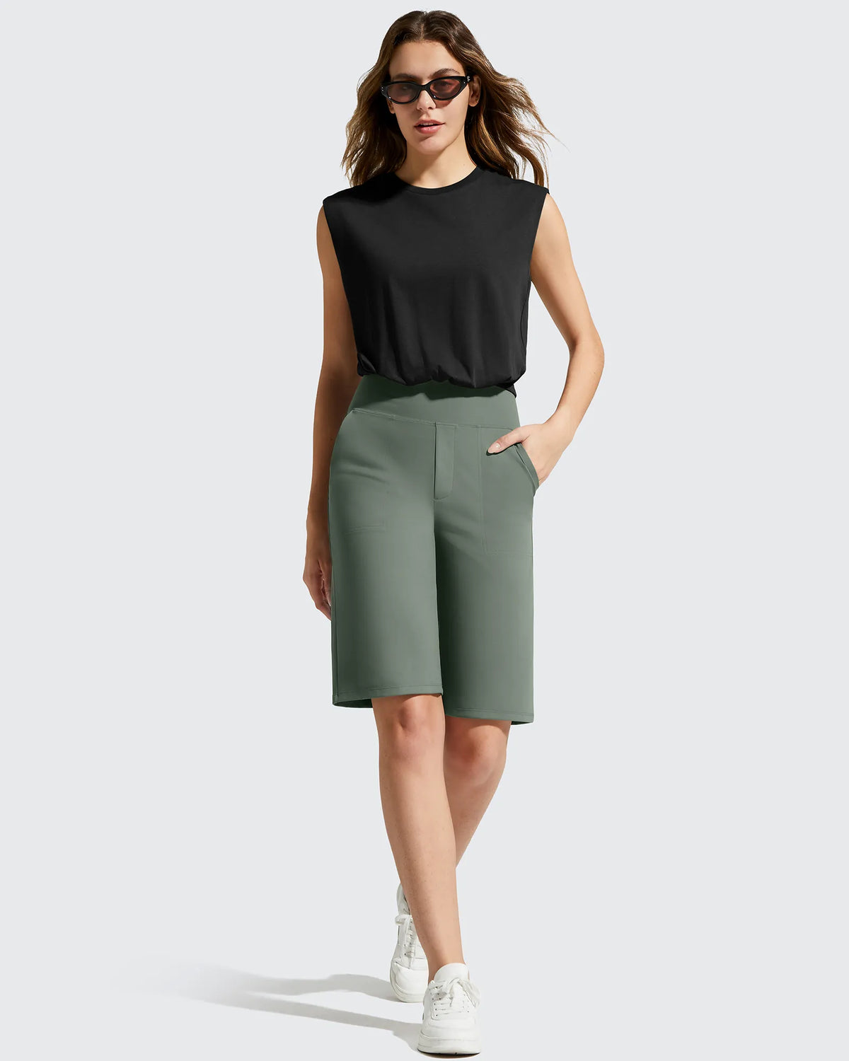 EverGoing Bermuda Pockets Knee Length Shorts 10"