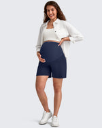 Over The Belly Pregnancy Athletic Shorts 6'' - G4Free