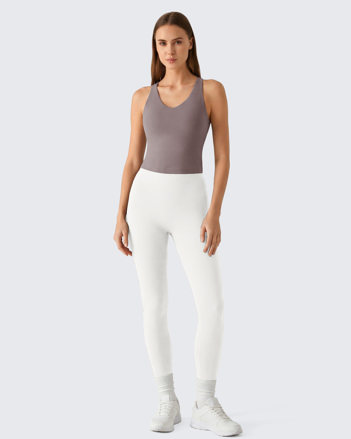 G4Free BareFeel Racerback Tank Top with Removable Padded Bra