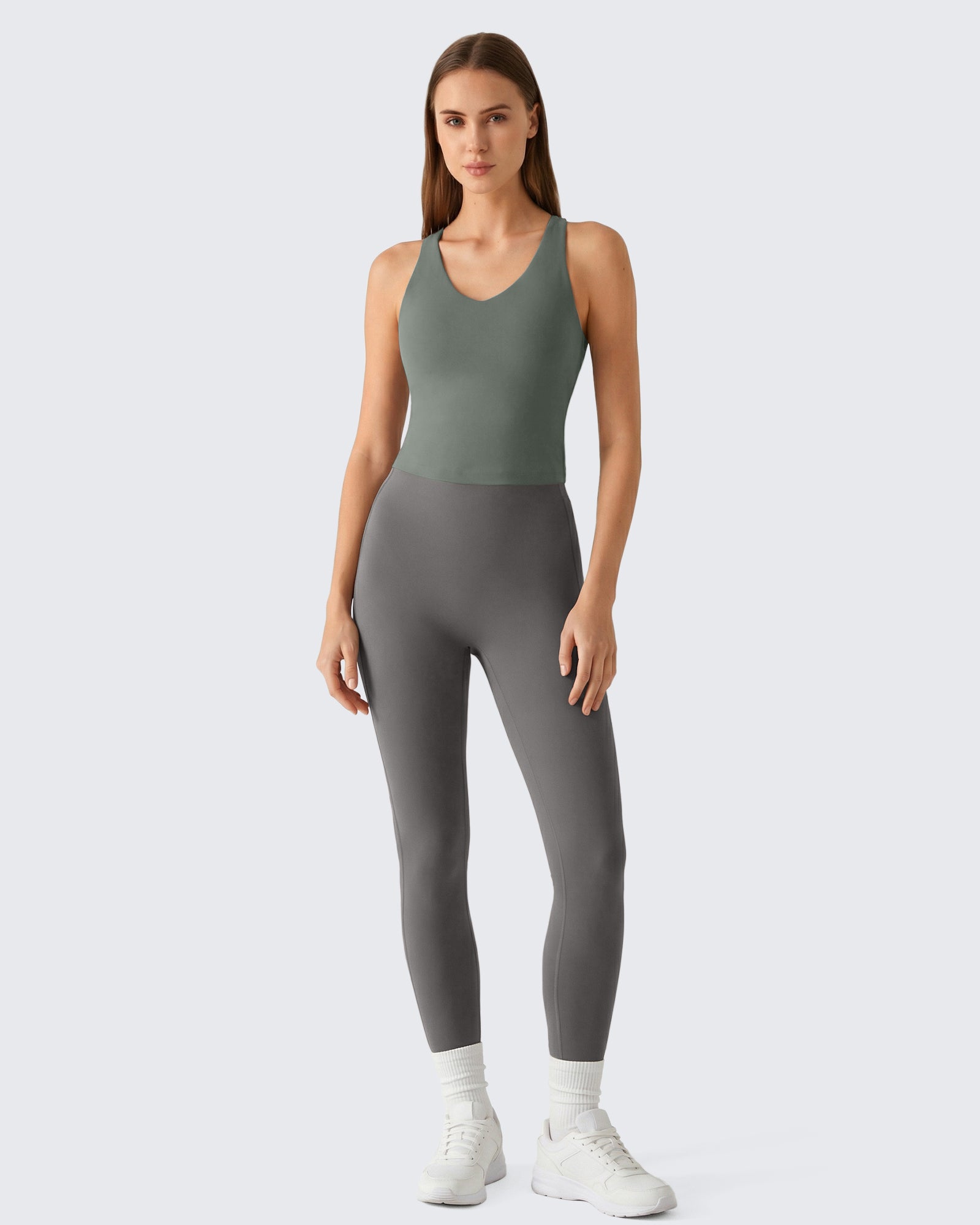 G4Free BareFeel Racerback Tank Top with Removable Padded Bra