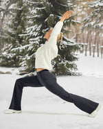 Fleece Lined High-Waist Work Flare Pants - G4Free