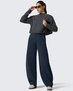 Smoofit Fleece Lined Baggy Barrel Wide Leg Sweatpants