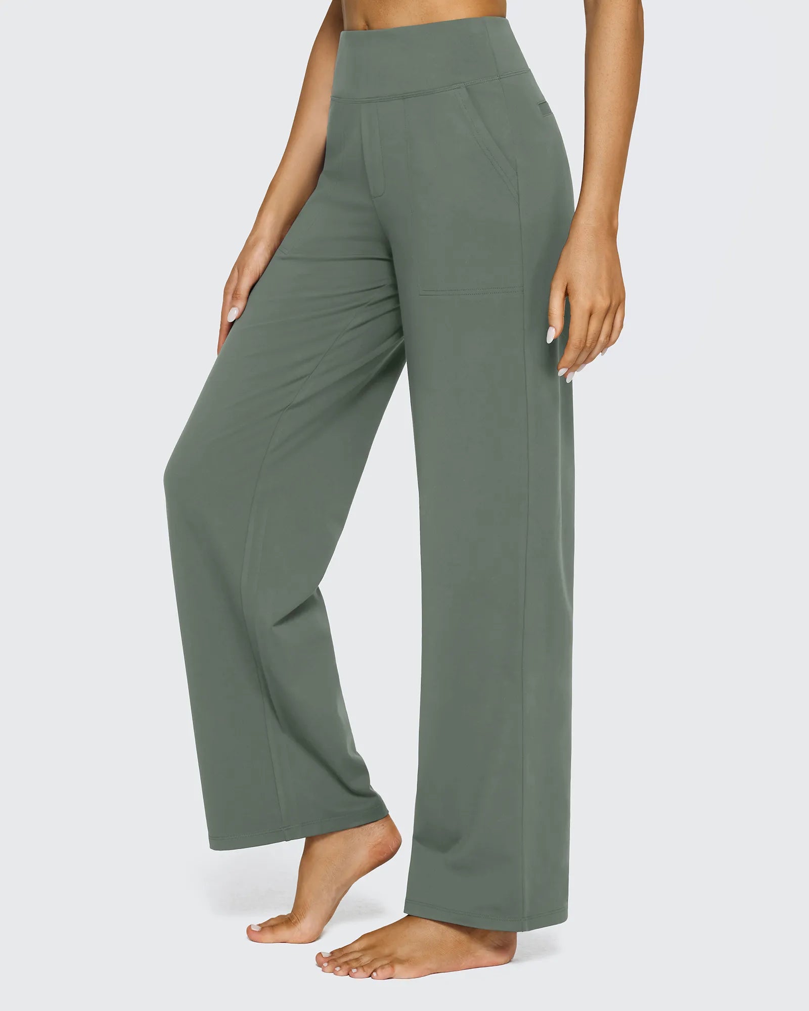 EverGoing Loose High-Waist Business Casual Pants 27'' - G4Free