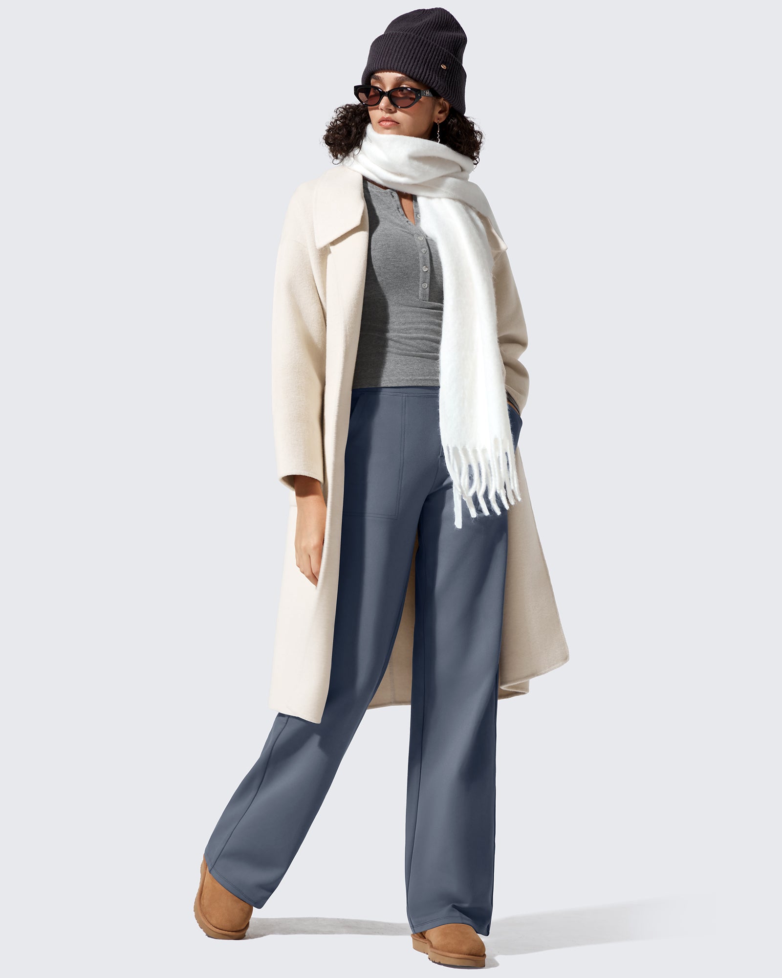 EverGoing Fleece Lined High-Waisted Dressy Pants - G4Free