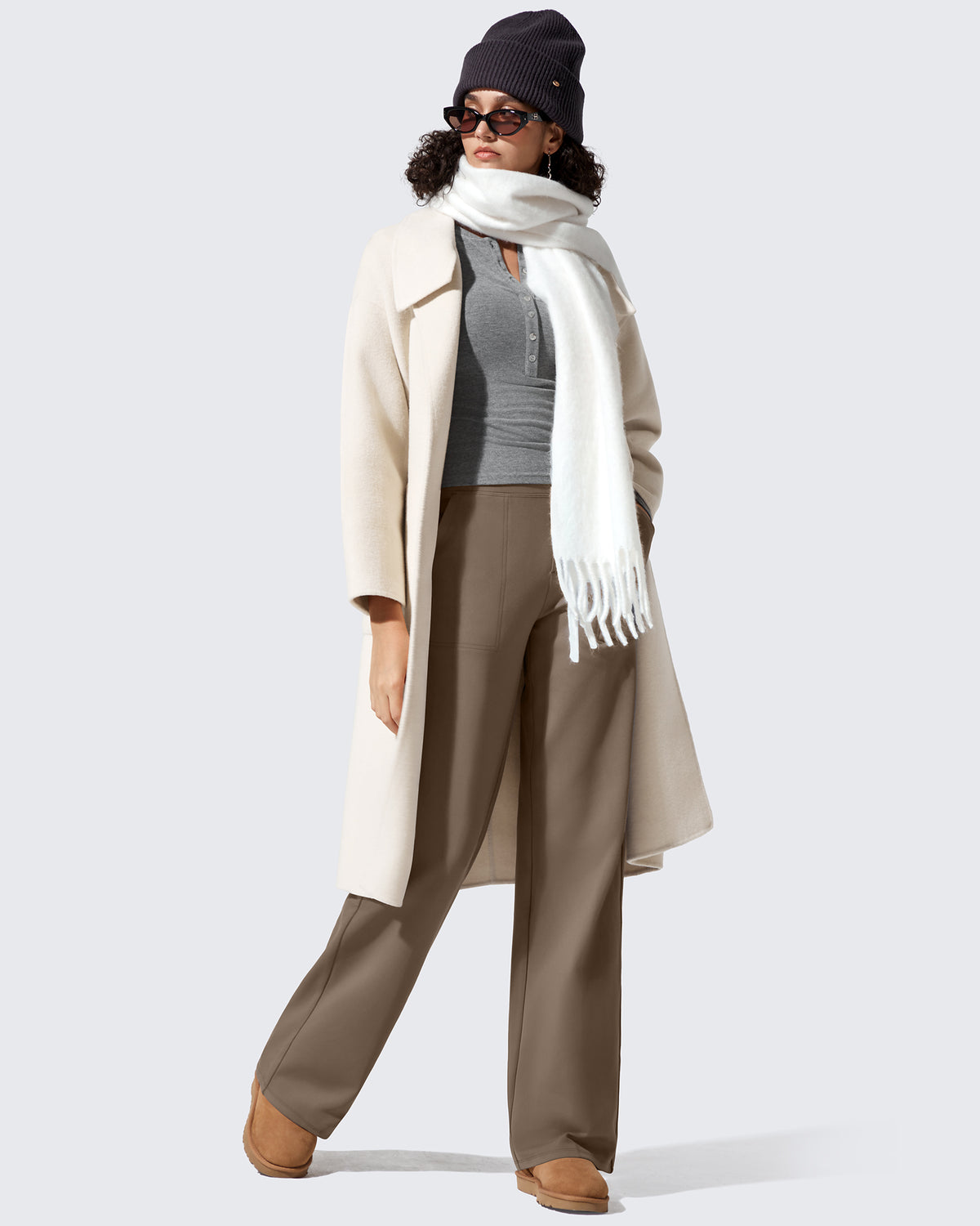 EverGoing Fleece Lined High-Waisted Dressy Pants - G4Free