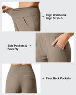 Ribbed Knit High Waist Wide Leg Yoga Pants