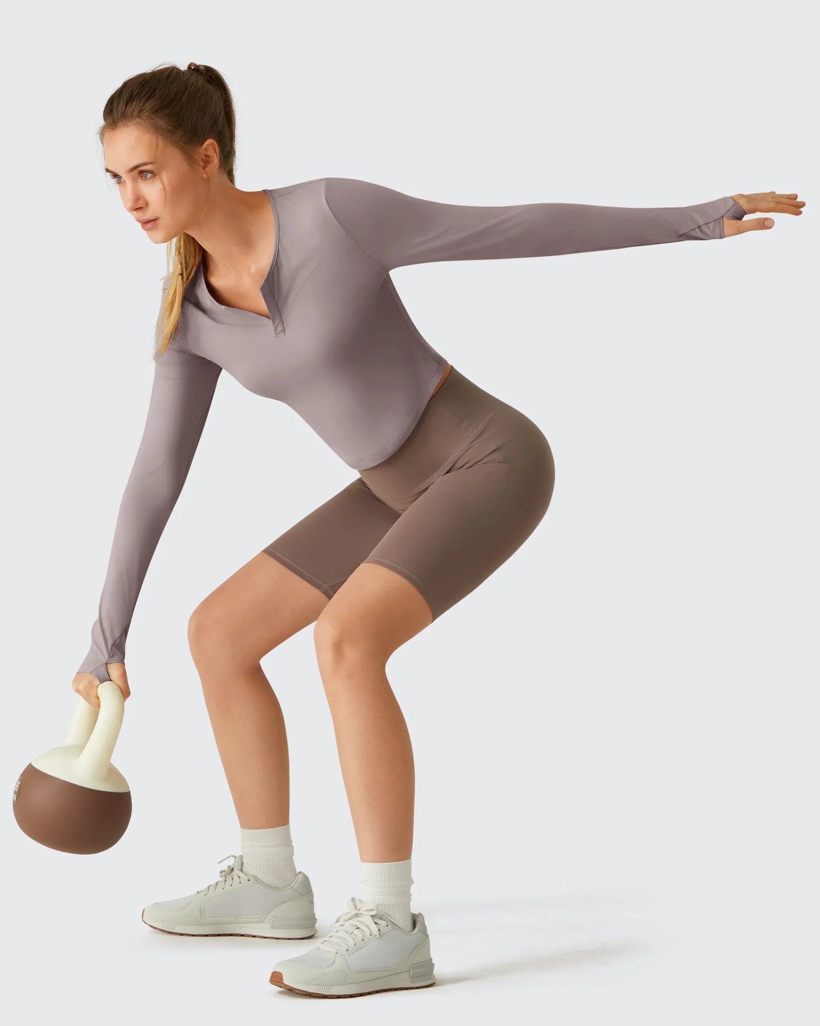 Lightbreeze V Neck UPF 50+ Thumbholes Long Sleeve