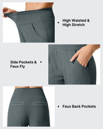 Ribbed Knit High Waist Wide Leg Yoga Pants