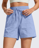 G4Free 4" High Waisted Casual Shorts with Pockets