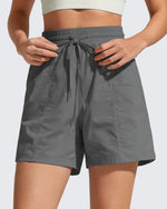 G4Free 4" High Waisted Casual Shorts with Pockets