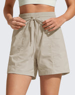 G4Free 4" High Waisted Casual Shorts with Pockets