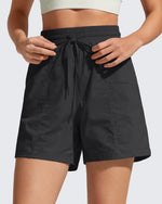 G4Free 4" High Waisted Casual Shorts with Pockets