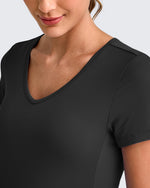 Lightweight V Neck Side Ruched Maternity Short Sleeve - G4Free