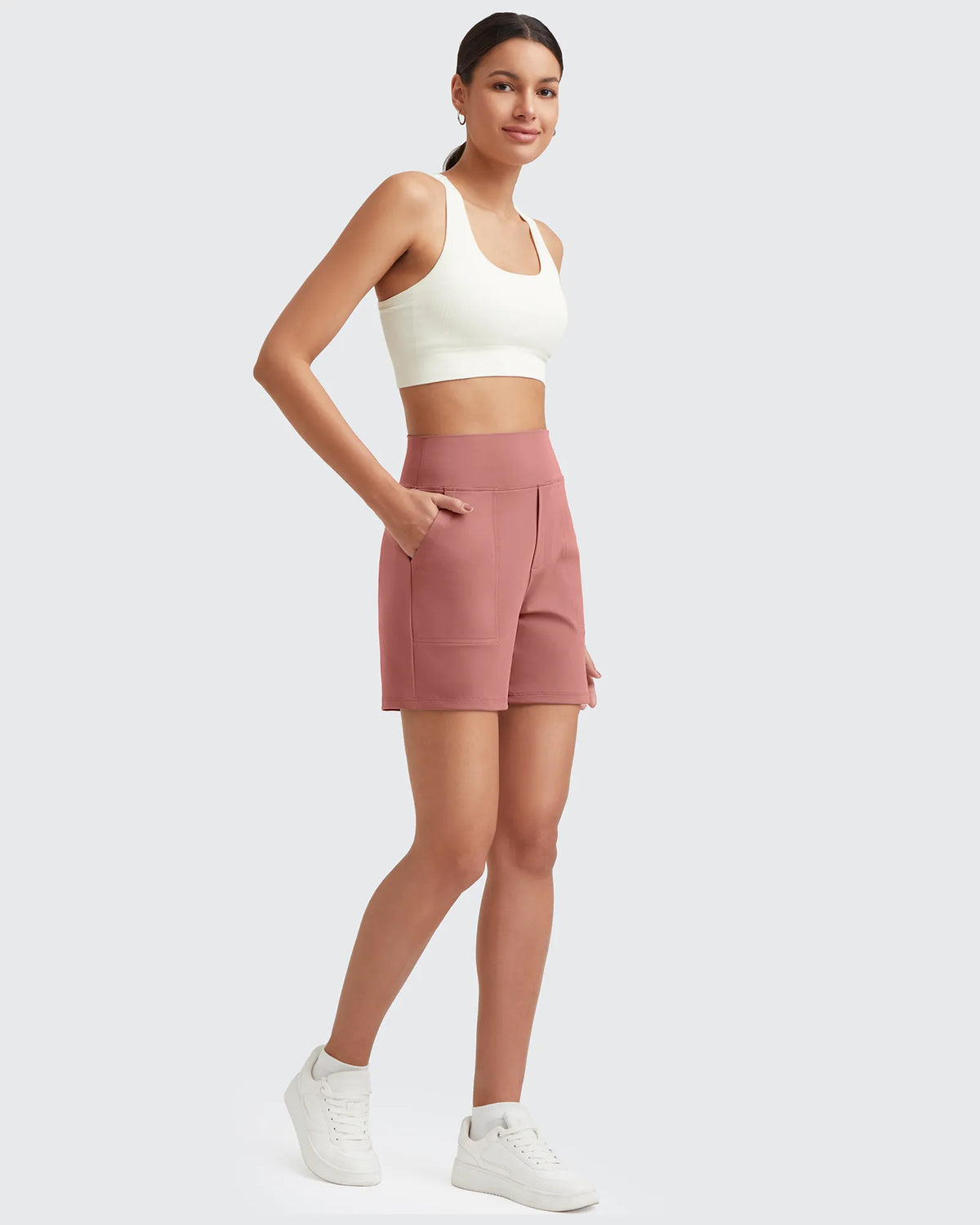 EverGoing High-Waist Burmuda Athletic Shorts 5'' - G4Free