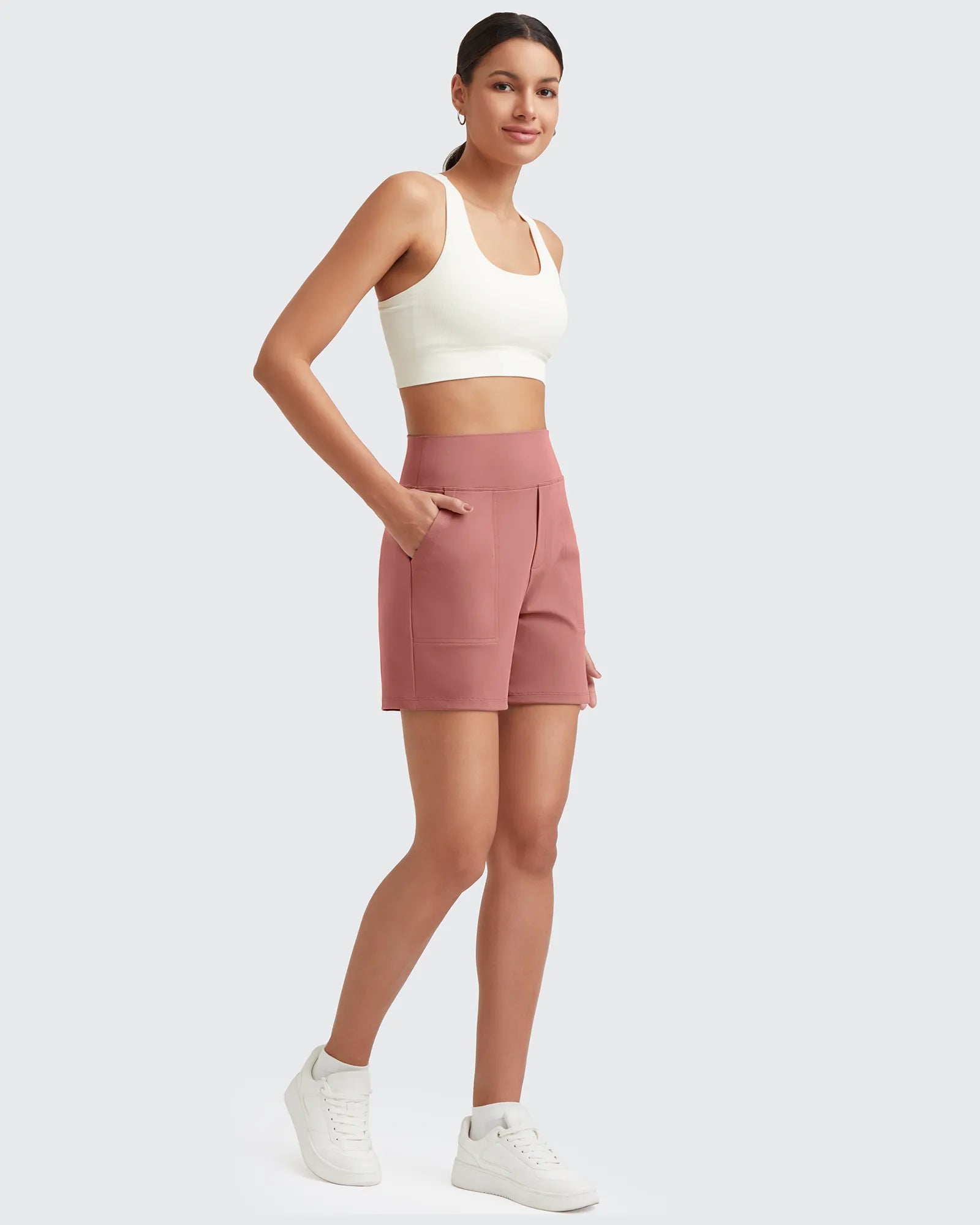 EverGoing High-Waist Burmuda Athletic Shorts 5'' - G4Free