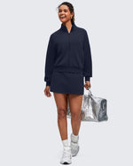 Smoofit Mock Neck Zip Up Pockets Jackets