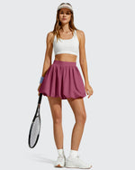 Chillwhisp Bubble Ruffled Hem Inner Shorts Tennis Skirts 14''