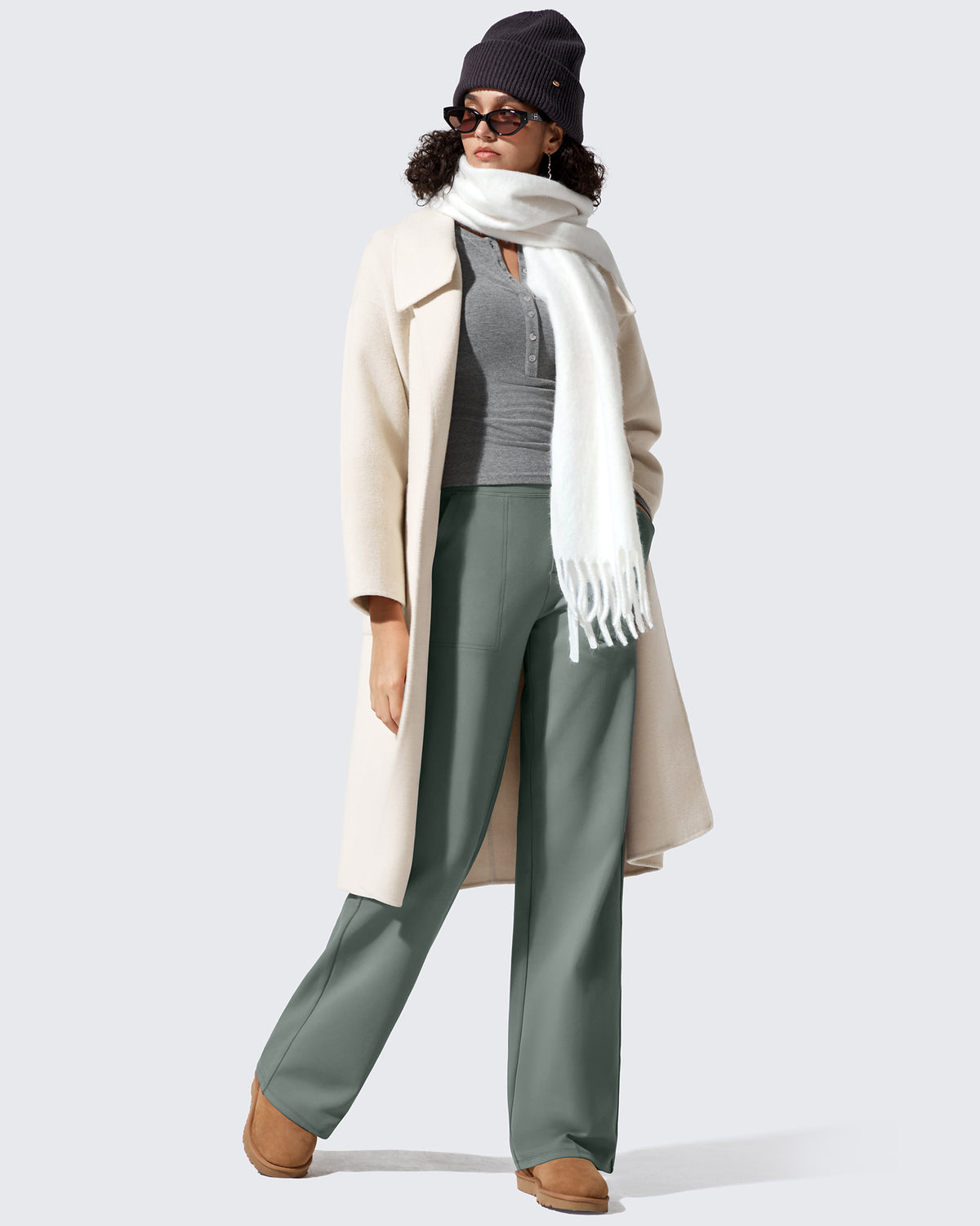 EverGoing Fleece Lined High-Waisted Dressy Pants - G4Free