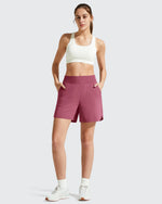 Chillwhisp Built-in Brief Liner High Waist Athletic Shorts