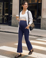 G4Free EverGoing Maternity Flare Leggings with Pockets – Over the Belly 25''