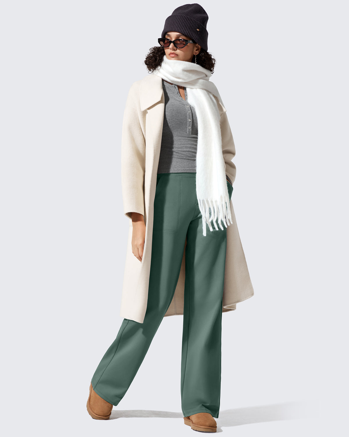 EverGoing Fleece Lined High-Waisted Dressy Pants - G4Free