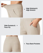 Ribbed Knit High Waist Wide Leg Yoga Pants