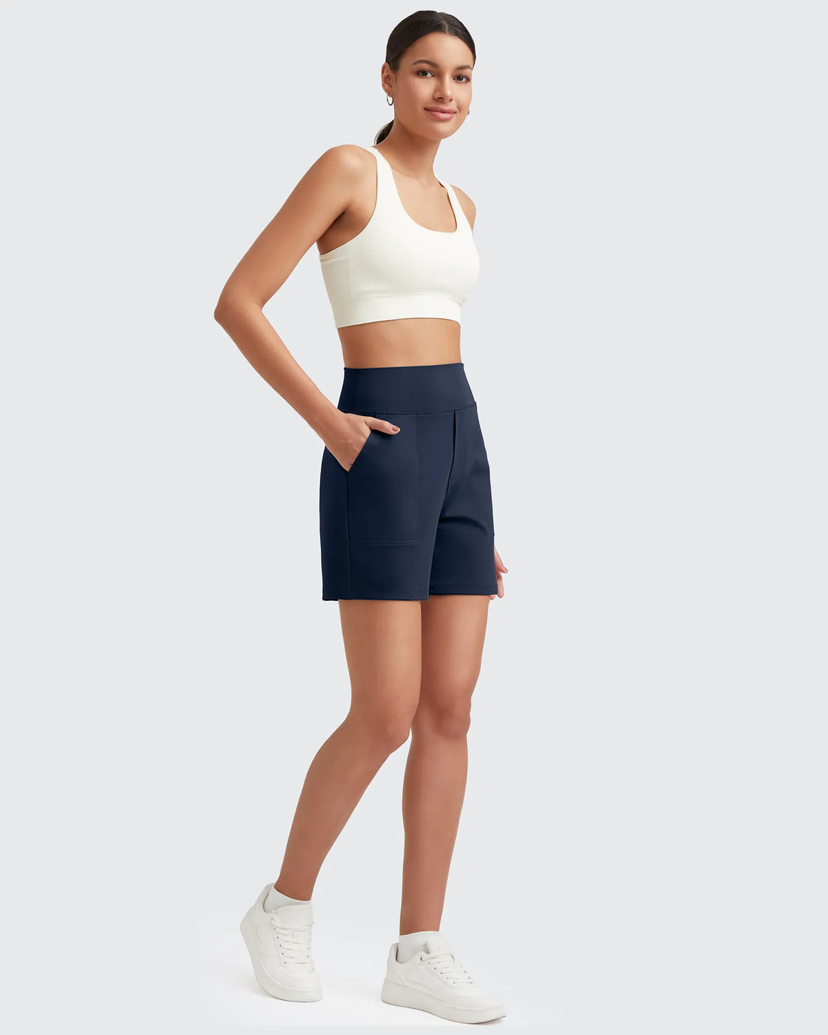 EverGoing High-Waist Burmuda Athletic Shorts 5'' - G4Free