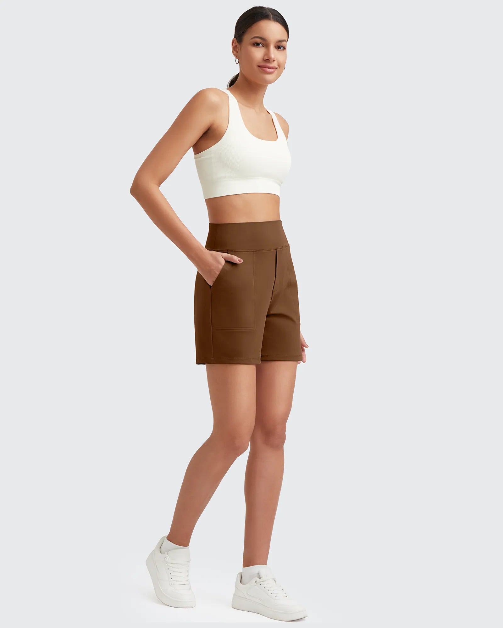 EverGoing High-Waist Burmuda Athletic Shorts 5'' - G4Free