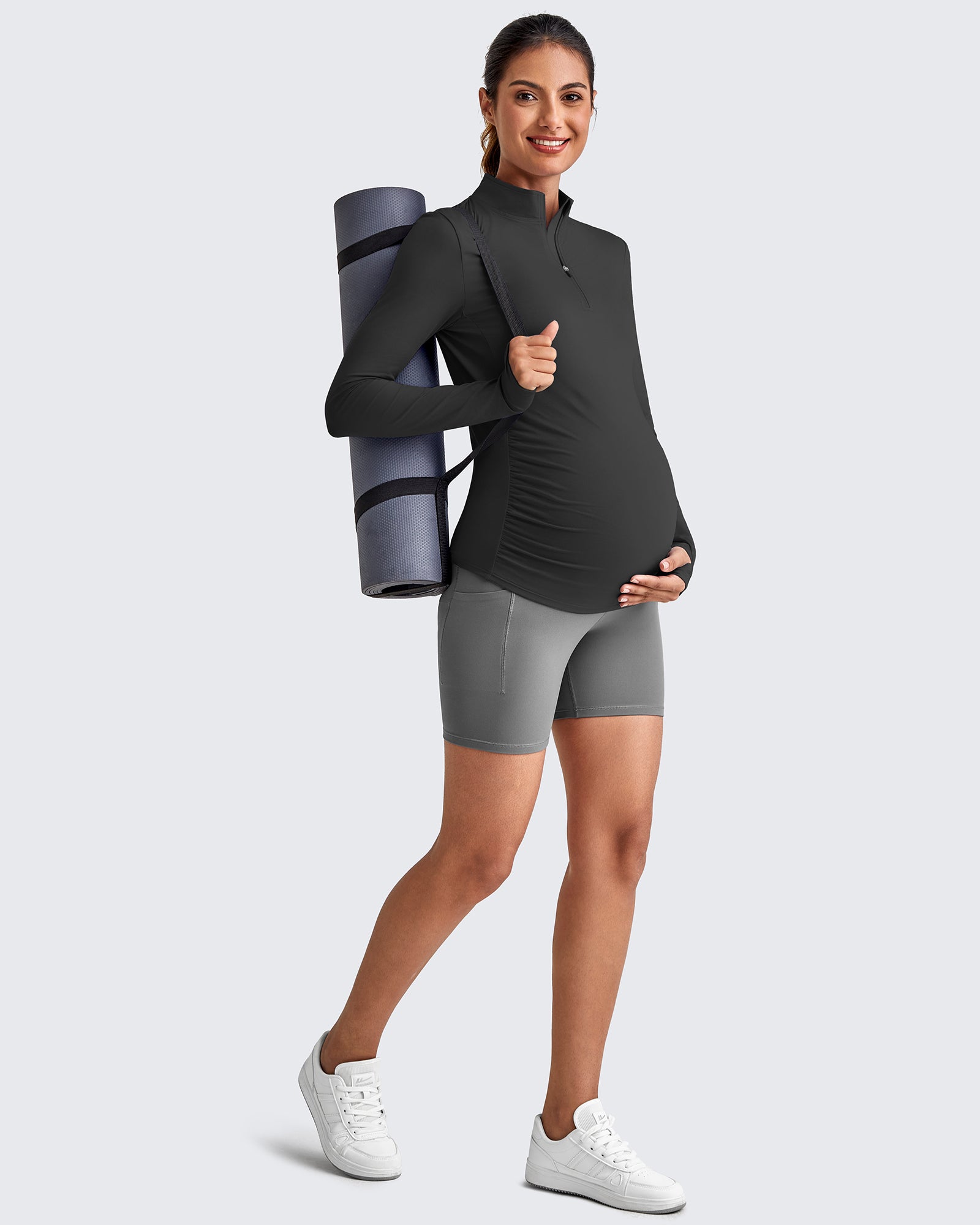 UPF 50+ Half Zip Sun Maternity Shirts - G4Free